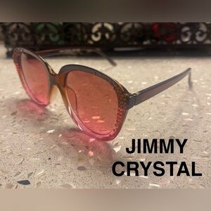 Jimmy Crystal Sunglasses Red Swarovski Crystals